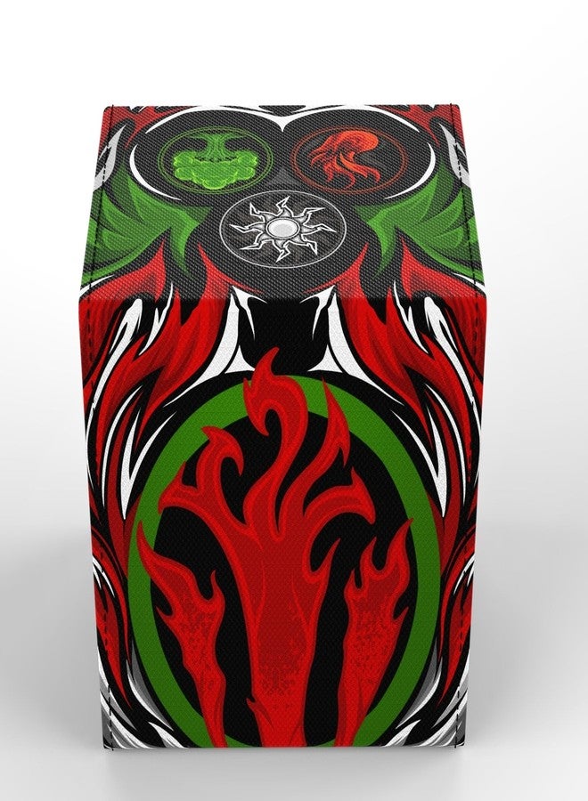 Realm Guard TCG/MTG Commander 100+ Card Art Deck Box With Storage (White/Red/Green) - Image 2